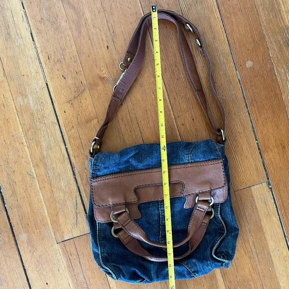 Lucky Brand Abbey Road Denim Crossbody Bag with Leather Trim - Picture 11 of 11